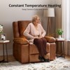 Leather Power Lift Recliner , Wide 21.2" Seat Width Recliner Chairs with Pockets for Living Room CF8013 - 2 of 4