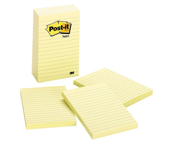 Post-it&#174; Note Pads - Yellow (100 Sheet Per Pad)