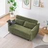TUYOHW Space-Saving Convertible Sofa,Corduroy Sofa Bed with Movable Tabletop & USB Port,Multi-Functional Loveseat for Living Room - 2 of 4