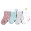 Hudson Baby Infant Girl Cotton Rich Newborn and Terry Socks, Soft Dots - 2 of 4