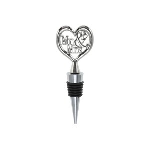 Unique Bargains Bottle Stoppers Zinc Alloy PTR Silver Tone Black 4.13"x1.57"x0.79" 1 Pc - 1 of 3