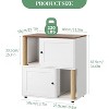 Cat Litter Box Enclosure for 2 Cats, Double Hidden Litter Box Furniture Cabinet with 2 Scratch Mat and Scratch Post - 4 of 4