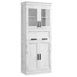 YESFASHION 67" Tall Bathroom Cabinet, Narrow Storage Cabinet, Adjustable Shelves, Floor Cabinet for Laundry Room, Kitchen, Living Room, Small Space - 1 of 4