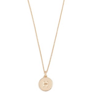 Gold Initial Pendant Necklace, Personalized Letter Jewelry Gold H-One Size - 1 of 4