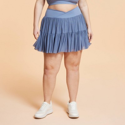 Blogilates Women's Ballerina Skort - Steel Blue 1X