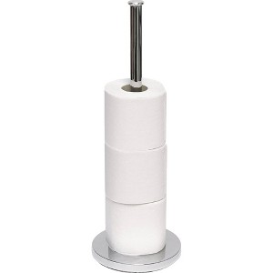 Evideco French Home Goods 4-Roll Freestanding Toilet Paper Holder & Reserve White or Chrome - 1 of 4