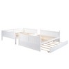 NicBex Full Over Full Bunk Bed with Guardrail and Trundle,Twin Loft Bed with Ladder and Converts to 2 Beds,Noise Reduced Bunk Beds for Bedroom - 4 of 4