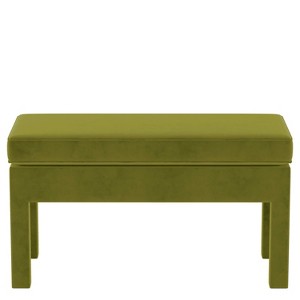 Upholstered Bench in Velvet Apple Green - Threshold