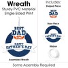 Big Dot of Happiness Happy Father's Day - Outdoor We Love Dad Party Decor - Front Door Wreath - 3 of 4
