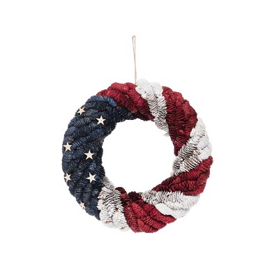 Gallerie II Americana July 4th Pine Cone Wreath