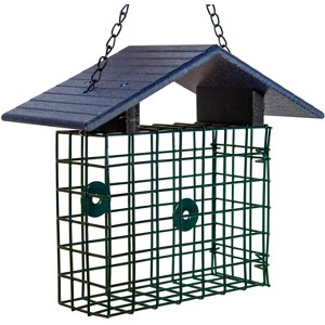 JCS Wildlife XL Suet Cage with Recycled Poly Lumber Roof - 1 of 4