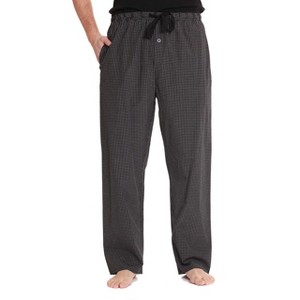 #followme Men's Poplin Pajamas - Buffalo Plaid Pajama Pants for Men with Pockets- Lounge & Sleep PJ Bottoms - 1 of 3