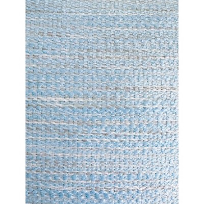 Bay View Blue Woven Acrylic Indoor Outdoor Pillow 16x16