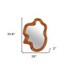 HomeRoots 35" Brown Solid Wood Abstract Geometric Framed Accent Mirror - 3 of 4