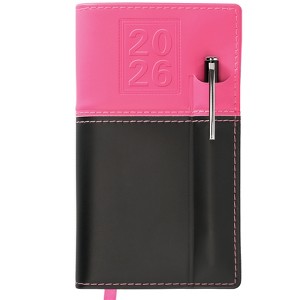 2026 Pocket Planner and Pen, 3.5"x6": Includes 14 Months (Nov 2025-Dec 2026) / 2026 Weekly Organizer (Pink/Black) - 1 of 4