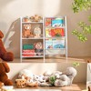 Ruvalino Decorative Bookshelf Kids Sling Bookcase Toy Organizer for Nursery and Playroom, White, 32.7"*11.8"*28.9" - 3 of 4