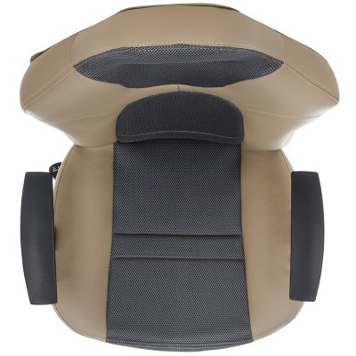 High-Back Racing Desk Chair in Gray and Black with Metal Frame
