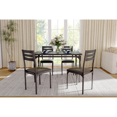 Dining Table Set for 4, 5 Piece Dining Table and Chairs Set of 4
