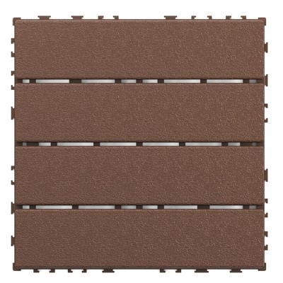 Dolonm 44PCS 12"x12" Plastic Interlocking Deck Tiles - Waterproof Outdoor Flooring for Patio, Pool & Balcony