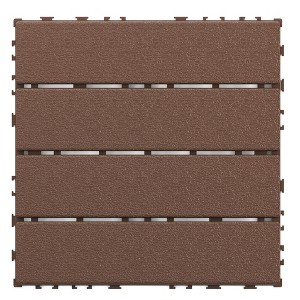 Dolonm 44PCS 12"x12" Plastic Interlocking Deck Tiles - Waterproof Outdoor Flooring for Patio, Pool & Balcony - 1 of 4