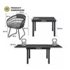 Crestlive Products Modern Aluminum Outdoor Dining sets Expandable Patio Dining Table with arm chairs for 4-10 People Outside - 2 of 4