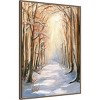 Amanti Art 28"x38" Path in Winter by Sandra Iafrate Framed Canvas Wall Art Print - 2 of 4