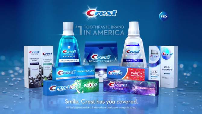 Crest 3D White Brilliance Alcohol Free Whitening Mouthwash, Clean Mint - 1L, 2 of 10, play video