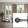 Versailles Scencillo Circa Steel Heavy Duty Curtain Rod Set for Windows Antique Silver - 2 of 4