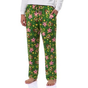 SpongeBob SquarePants Men's Patrick's Day Tossed Print Pajama Pants - 1 of 4