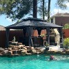 PURPLE LEAF Permanent Hardtop Gazebo Aluminum Frame Gazebo with Galvanized Steel Double Roof, UV-Resistant, Netting & Curtains included - Grey - 2 of 4