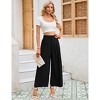 Clearlove Women's Wide Leg Pants High Waisted Business Casual Trousers with Pockets - 2 of 4