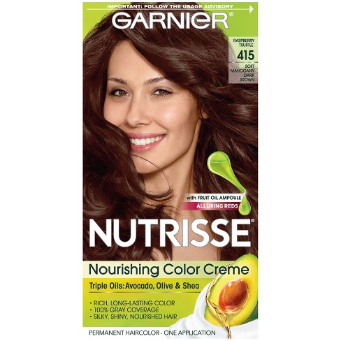 Garnier Nutrisse Nourishing Color Creme 415 Soft Mahogany Dark Brown
