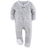 The Peanutshell Footed Baby Sleepers for Boys or Girls, Grey Elephant 3-Pack Newborn to 12 Months - 3 of 4