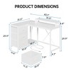 43" L Shaped Gaming Desk, Computer Desk with Power Outlets & Led Lights, Corner Desk with Monitor Stand - 4 of 4