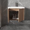 NicBex Floating Bathroom Vanity with Sink,Bathroom Sink Vanity with Soft Close Doors,Modern Bathroom Sink Cabinet for Bathroom,Oak/Walnut - 4 of 4
