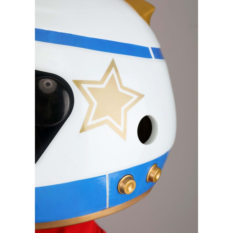 HalloweenCostumes.com   Kid's Race Car Driver Helmet, White/Blue/Gray, 3 of 10
