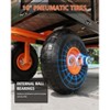 Heavy Duty Steel Garden Wagon Cart 500lb Capacity with Removable Sides 10in Tires for Yard Lawn Farm Warehouse - 4 of 4