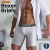 Rocky Men's Boxer Briefs 9", 2 PACK, 4-Way High Performance Pouch Underwear, Tagless - 2 of 4
