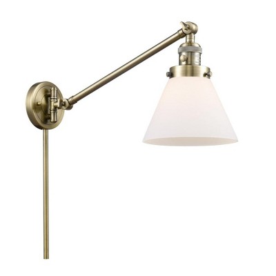 Cone - 1 Light Swing Arm Wall Sconce In Industrial Style-25 Inches Tall and 8 Inches Wide