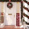 Northlight 36" Red and White "Merry Christmas" and Snowflake Porch Board Sign Decoration - 2 of 4