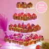 Hachikiko 4 Tier Acrylic Cupcake Stand with Colorful LED Light String - Large Tower for Weddings, Birthdays, Candy Bar | Pastry Display Holder - 2 of 4