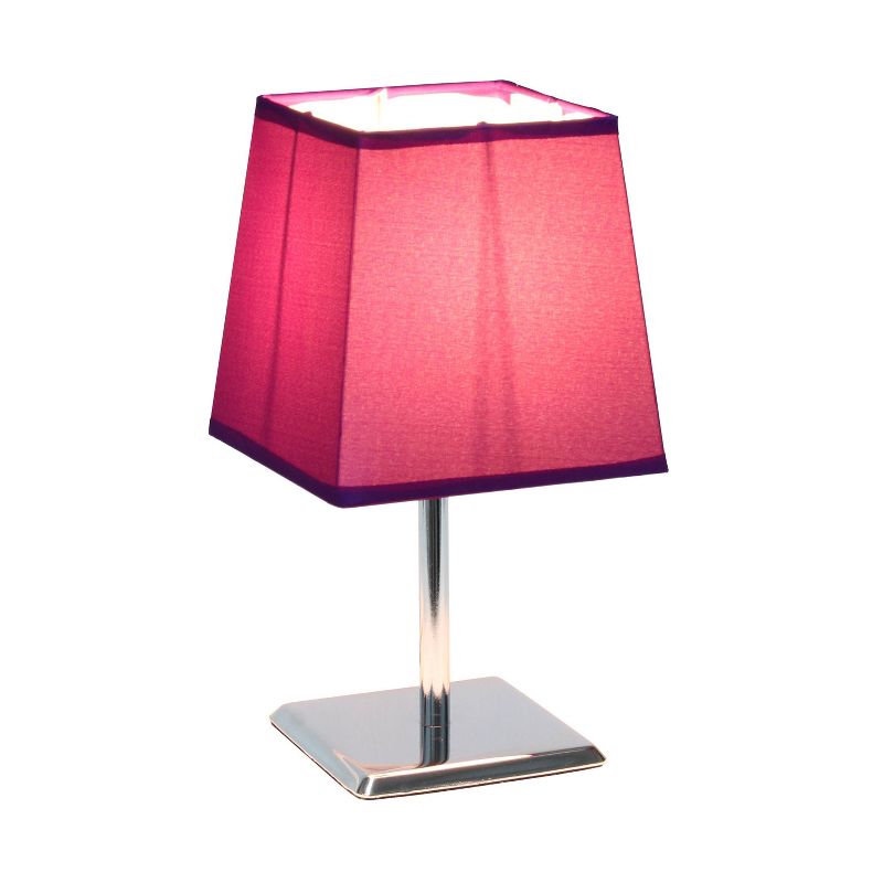 Mini Table Lamp with Squared Empire Fabric Shade - Simple Designs, 3 of 7