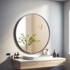 FURNIinspire Bathroom Vanity Mirrors 30 Inch Round Wall Mirror, Circle Bathroom Mirrors For Over Sink, Bathroom, Entryway, Black , 30"*30" - 2 of 4