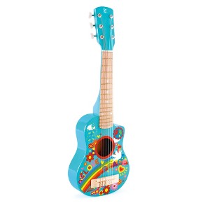 Hape First Flower Power 26" Musical Guitar in Turquoise for Preschool & Toddler - 1 of 4