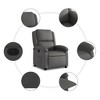 vidaXL Recliner Chair Wingback Reclining Sofa Seating Furniture Real Leather - 4 of 4