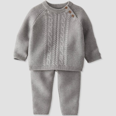 Little Planet by Carter’s Organic Baby 2pc Sweater Set - Gray 6M