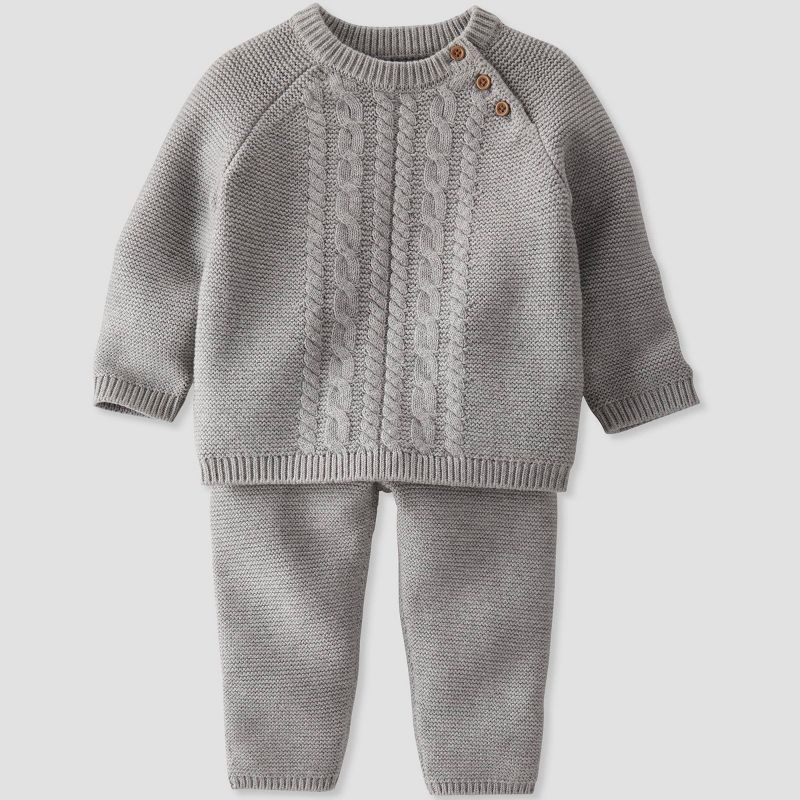 Little Planet by Carter’s 2pc Baby Sweater Set - Gray, 1 of 5