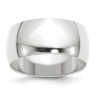 Black Bow Jewelry 7mm to 12mm 14K White Gold Half Round Standard Fit Band
