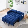 TiramisuBest Modern Velvet 3 in 1 Convertible Sofa Bed Sofa Couch Pull Out Small Love Seat with Pillow Pockets Living Room Furniture - 4 of 4