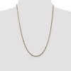 Black Bow Jewelry 2.5mm Sterling Silver & 10k Yellow Gold Plated D/C Rope Chain Necklace - 2 of 4